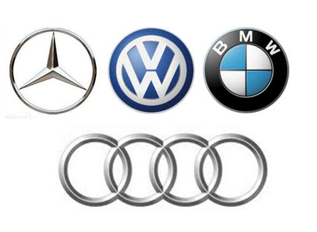 Mercedes audi bmw vw emblemen